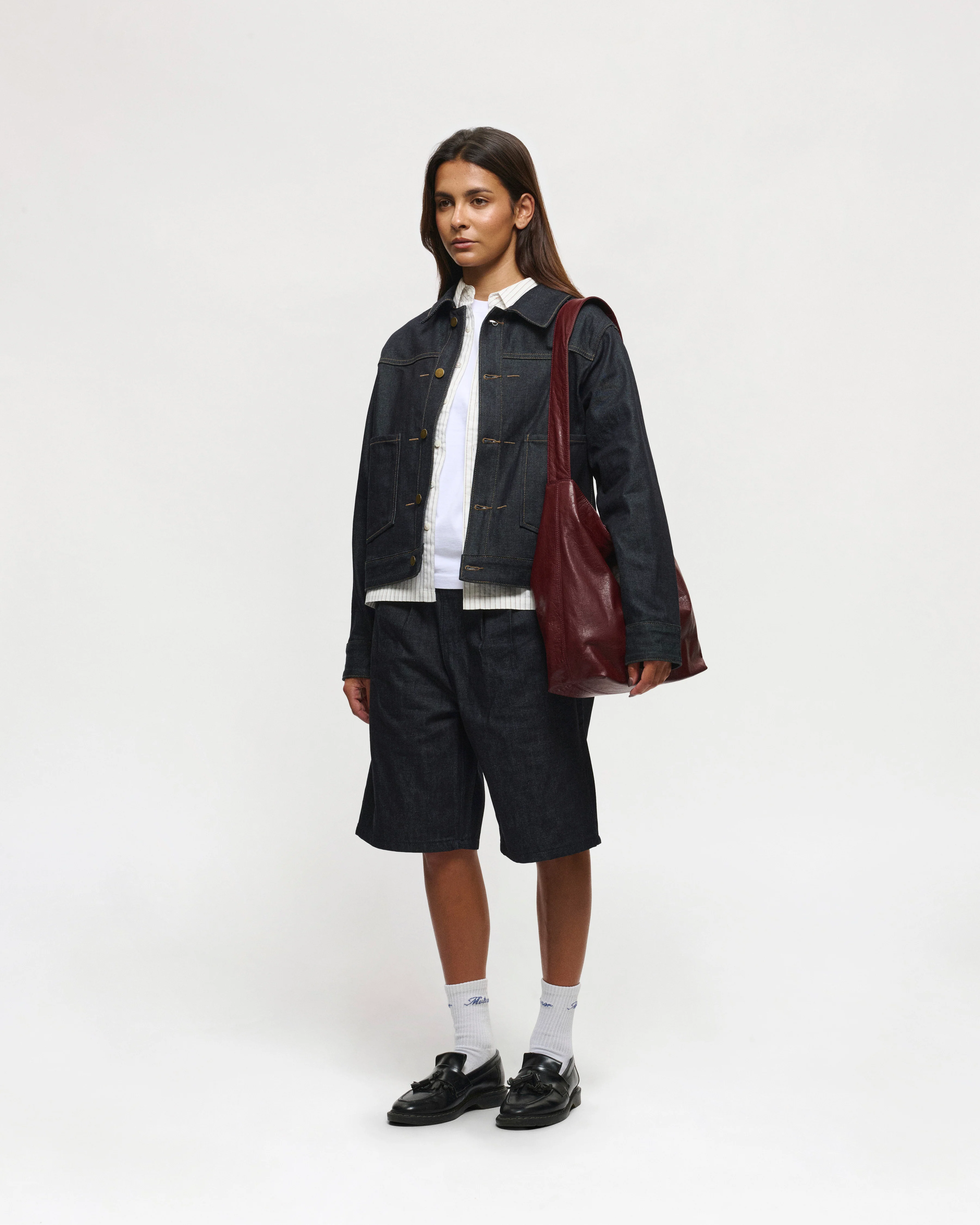 Bordeaux Leather Carry-All Everyday Tote - Image 11