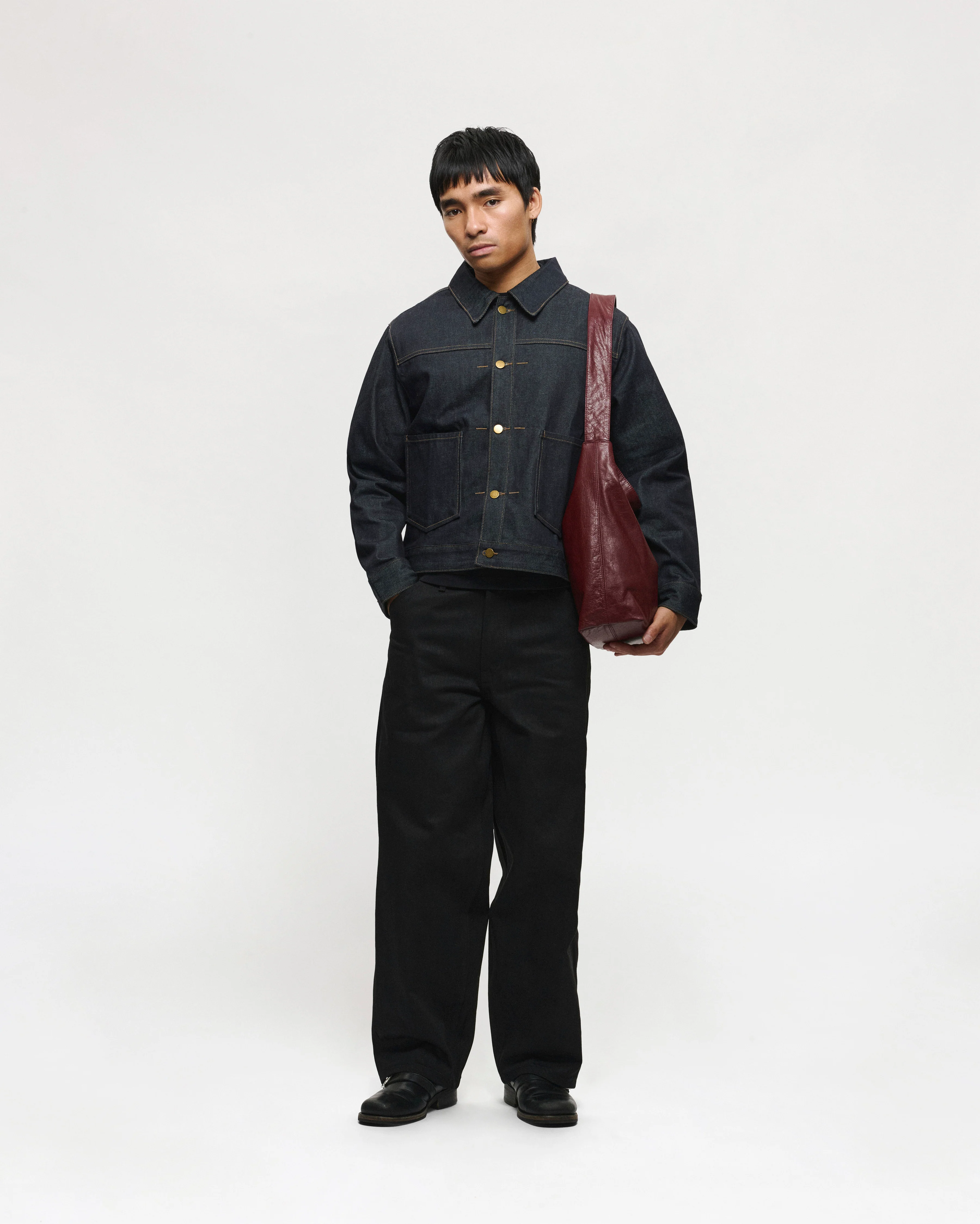 Bordeaux Leather Carry-All Everyday Tote - Image 6