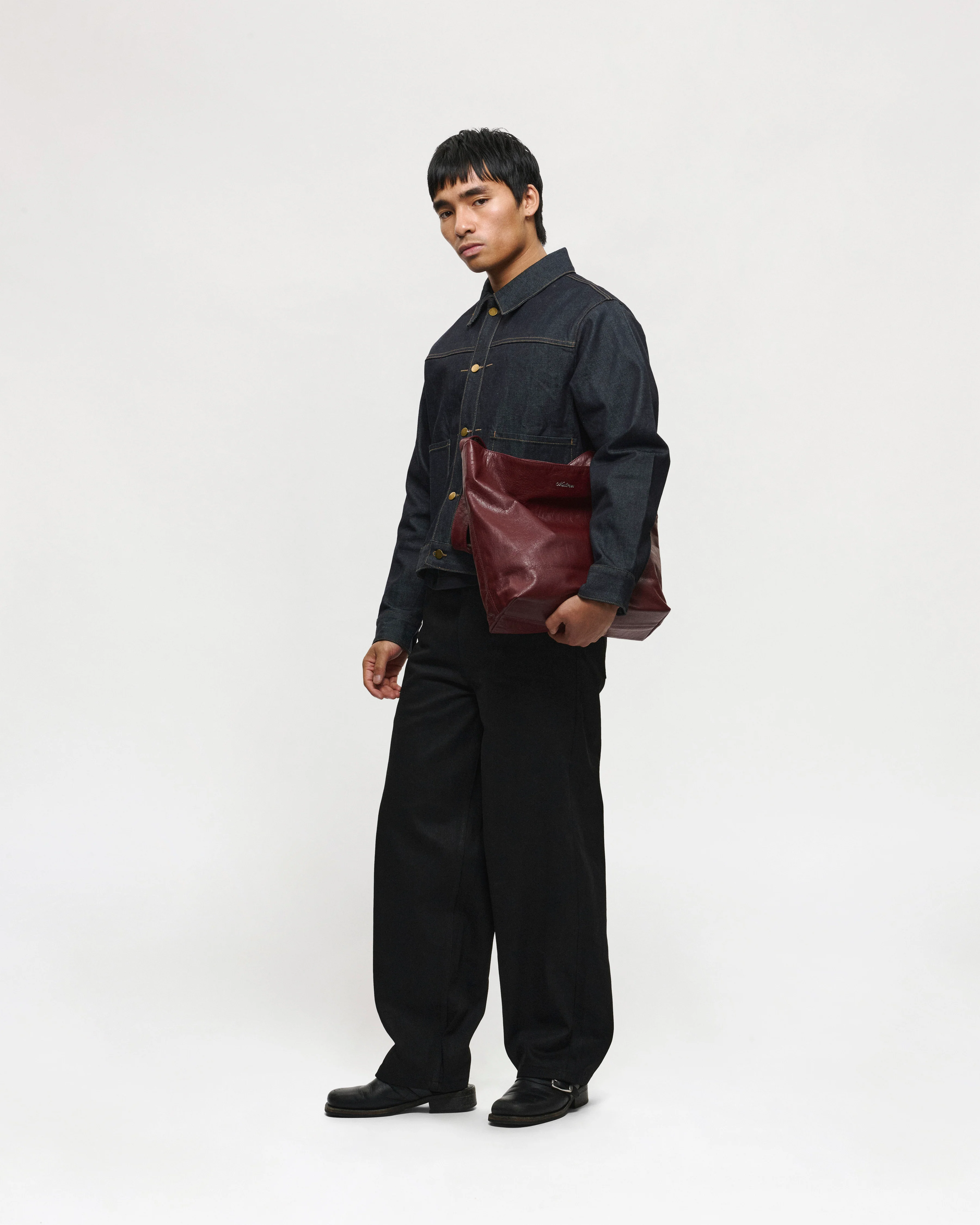 Bordeaux Leather Carry-All Everyday Tote - Image 7