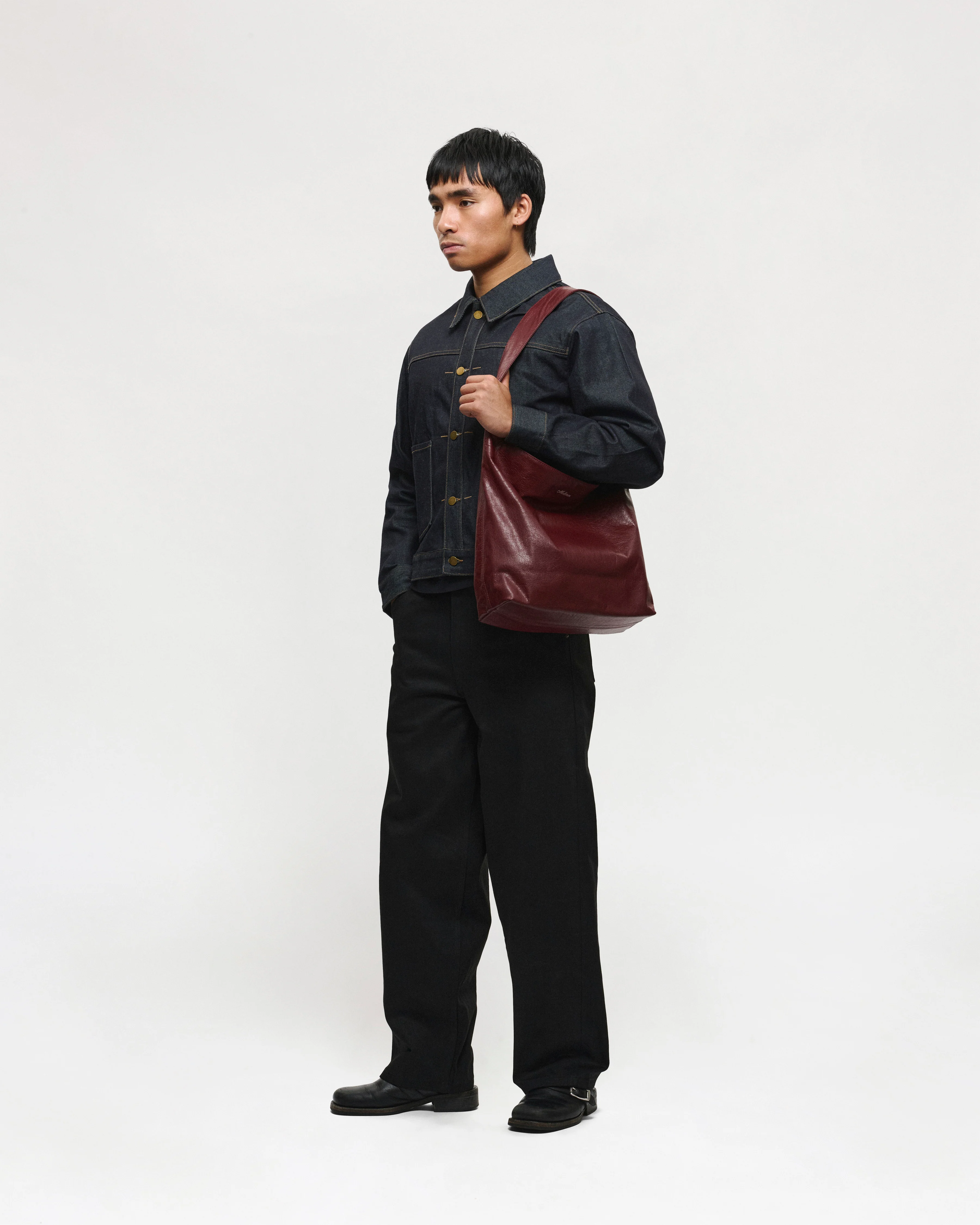 Bordeaux Leather Carry-All Everyday Tote - Image 8
