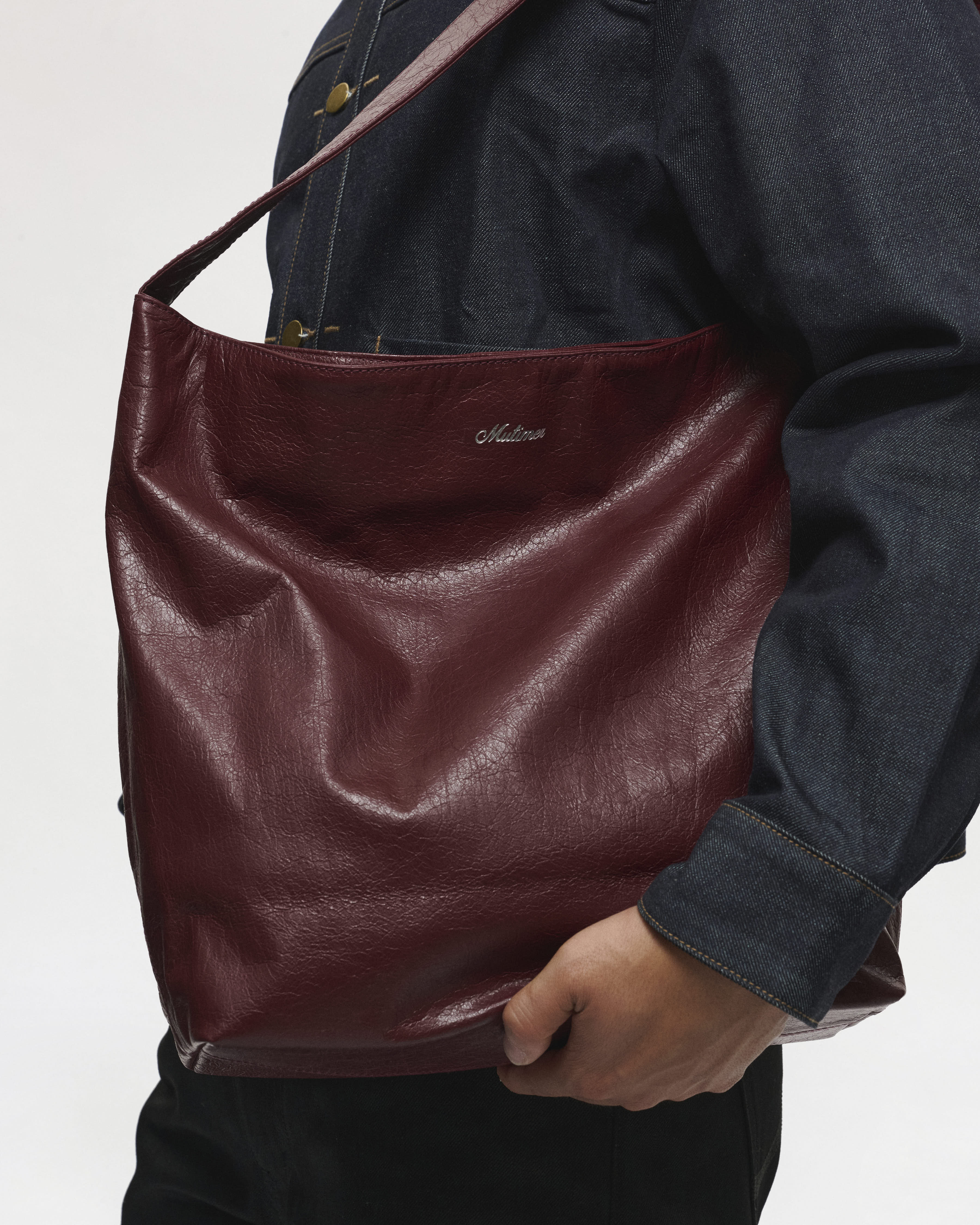 Bordeaux Leather Carry-All Everyday Tote - Image 9