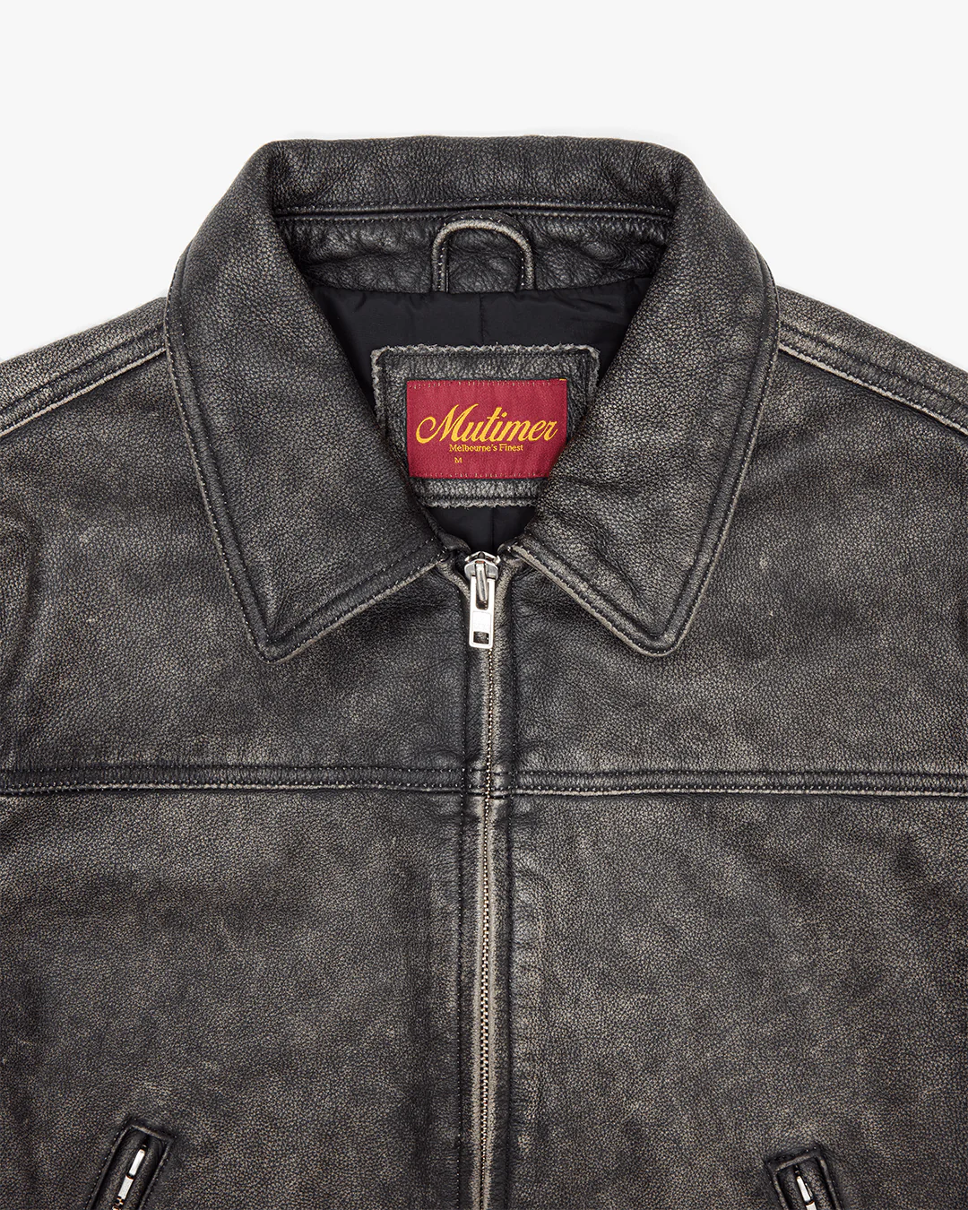 Distressed Leather Jacket - Image 3