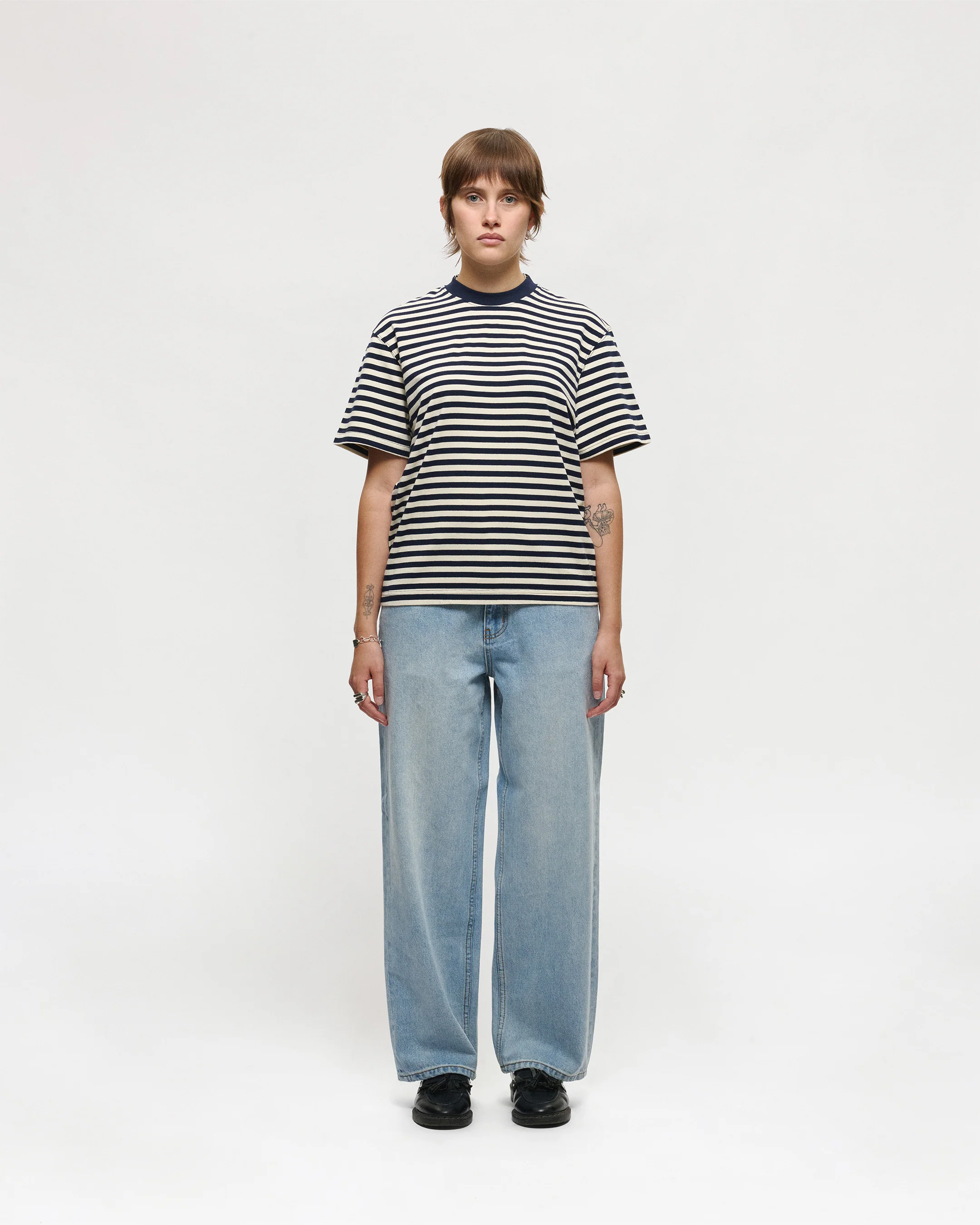 Freddy T-Shirt (Navy / Off-White) - Image 5