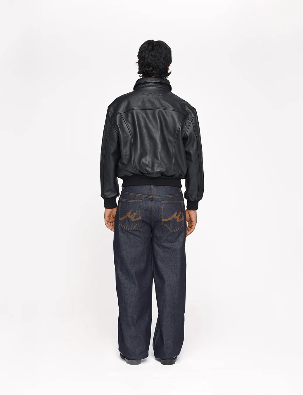 Leather Bomber Jacket - Image 5