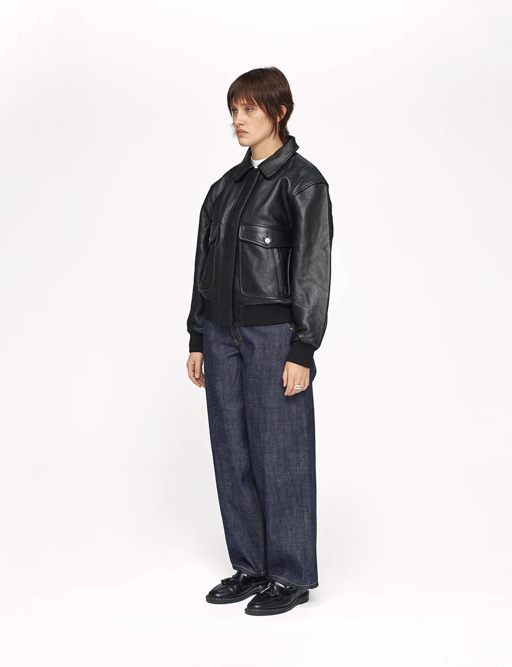 Leather Bomber Jacket - Image 9