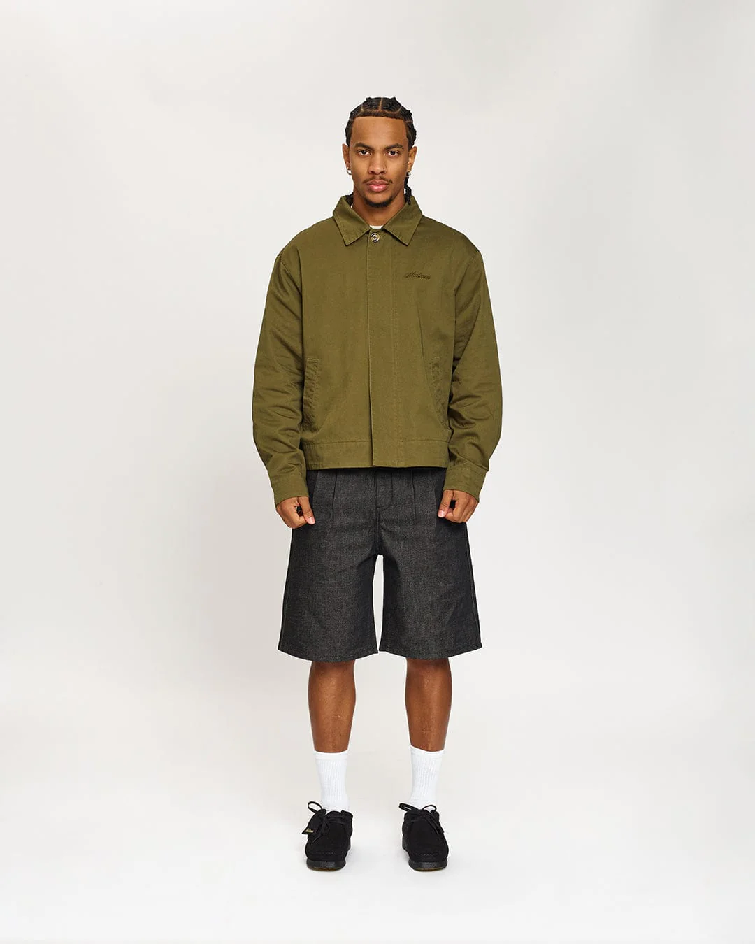 Raw Black Pleated Shorts - Image 4