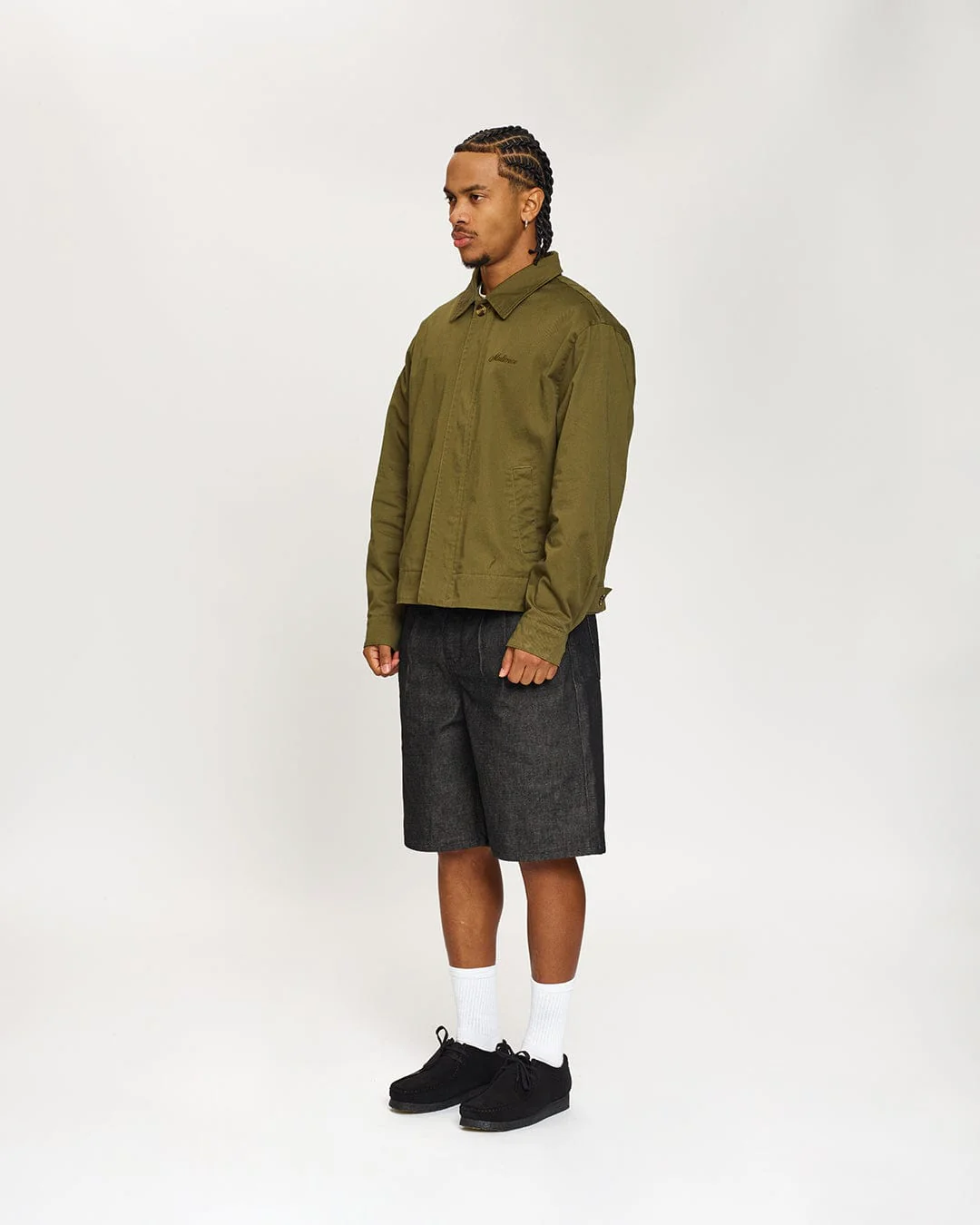 Raw Black Pleated Shorts - Image 5