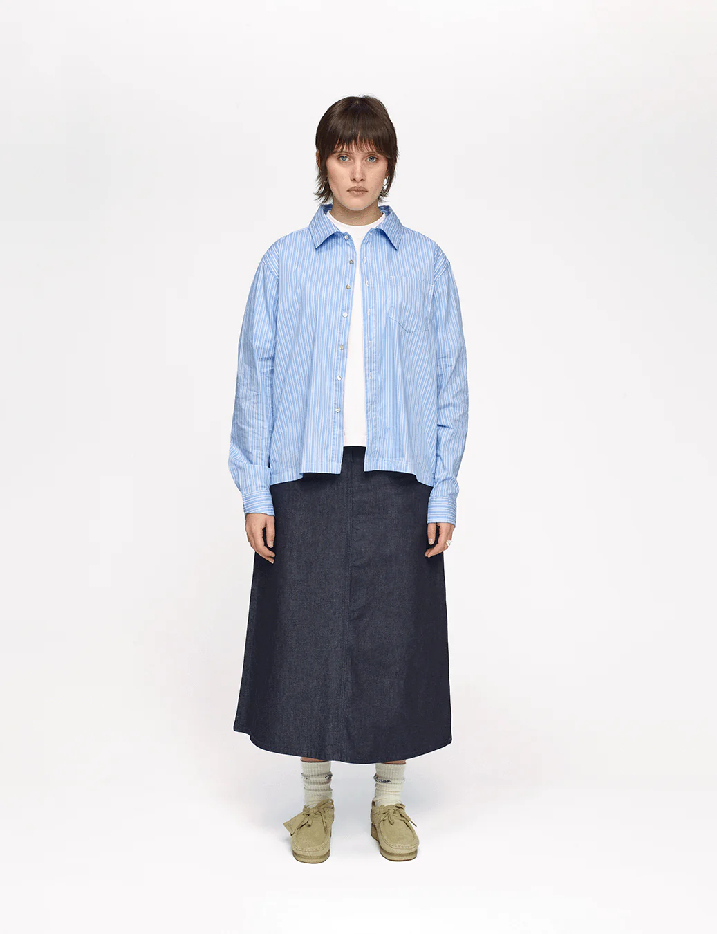 Raw Denim A-Line Skirt - Image 3