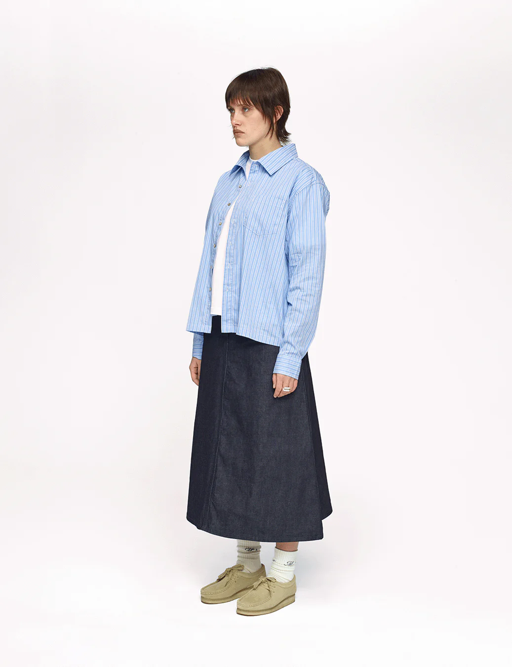 Raw Denim A-Line Skirt - Image 4
