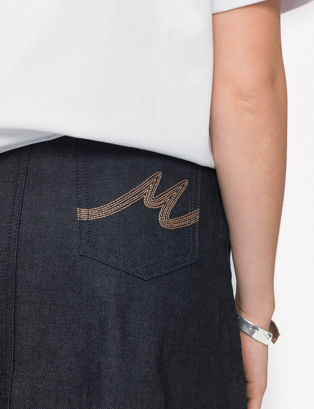 Raw Denim A-Line Skirt - Image 7
