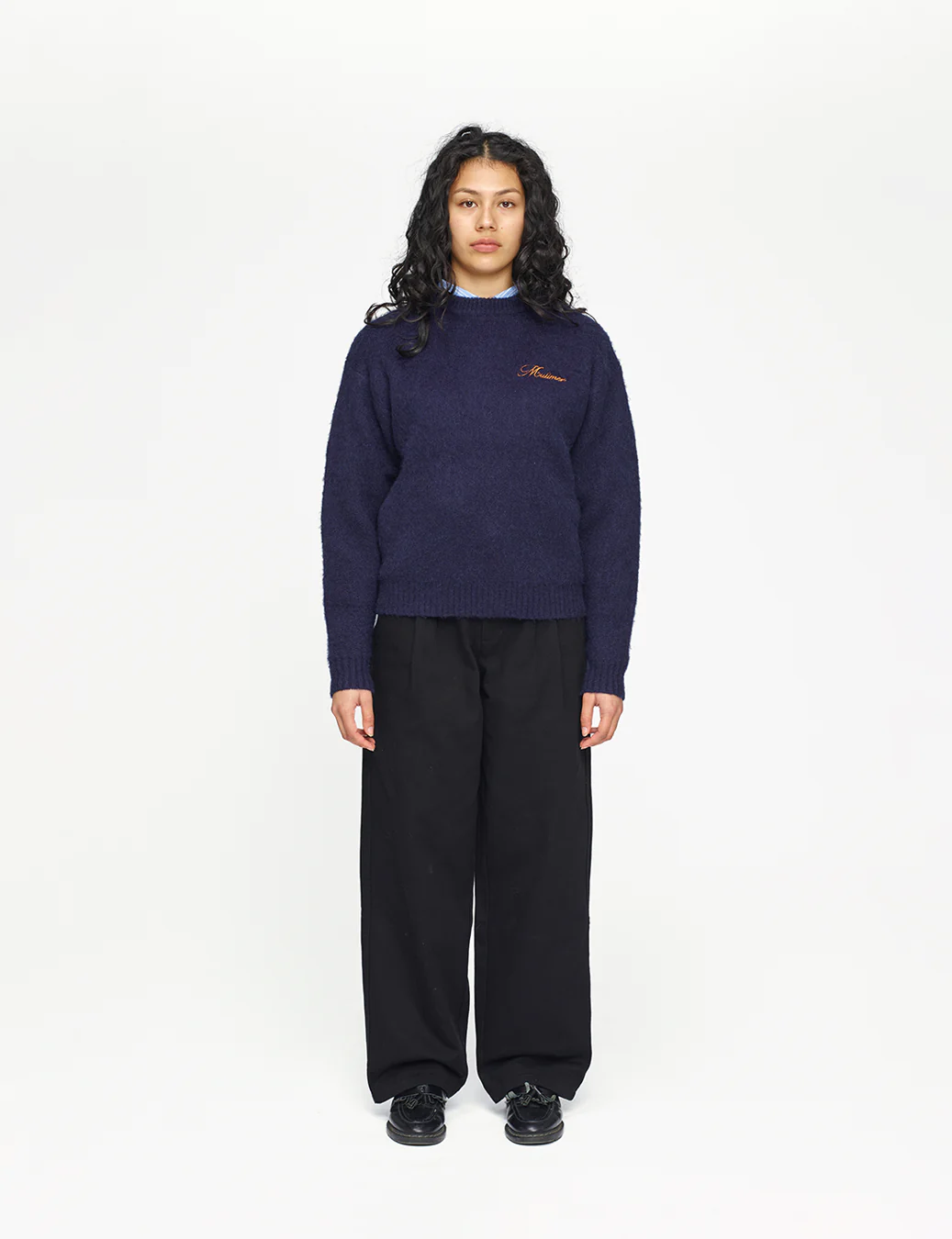Shaggy Mohair Knit (Navy) - Image 8